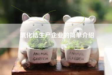 氧化锆生产企业的简单介绍