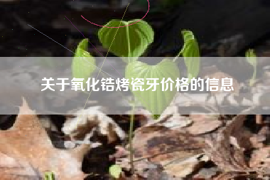 关于氧化锆烤瓷牙价格的信息