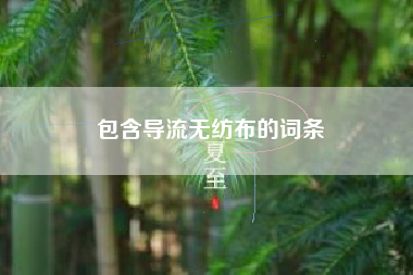 包含导流无纺布的词条