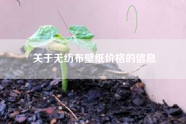 关于无纺布壁纸价格的信息