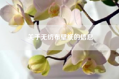 关于无纺布壁纸的信息