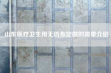 山东医疗卫生用无纺布定做的简单介绍