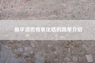 施华洛世奇氧化锆的简单介绍