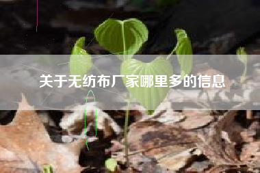 关于无纺布厂家哪里多的信息
