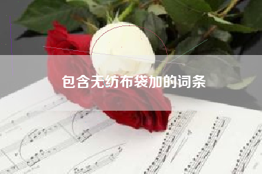 包含无纺布袋加的词条