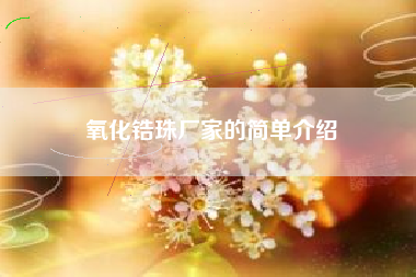 氧化锆珠厂家的简单介绍