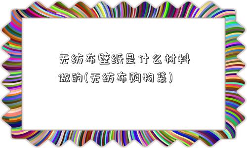 无纺布壁纸是什么材料做的(无纺布购物袋)