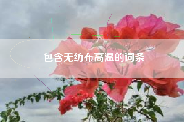 包含无纺布高温的词条