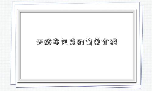 无纺布包袋的简单介绍 无纺布包袋的简单介绍