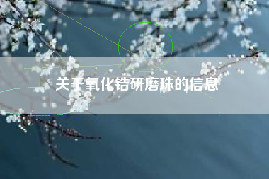 关于氧化锆研磨珠的信息