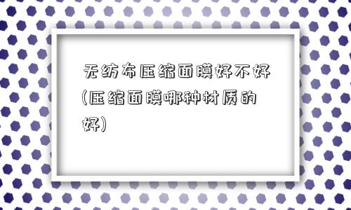 无纺布压缩面膜好不好(压缩面膜哪种材质的好)