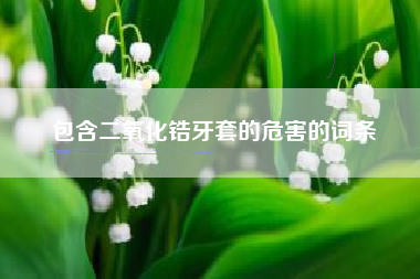 包含二氧化锆牙套的危害的词条