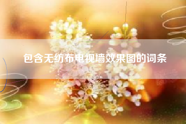 包含无纺布电视墙效果图的词条