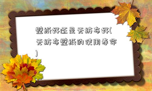 壁纸好还是无纺布好(无纺布壁纸的使用寿命)