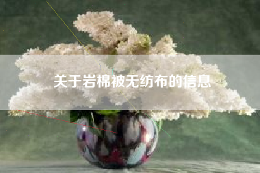 关于岩棉被无纺布的信息