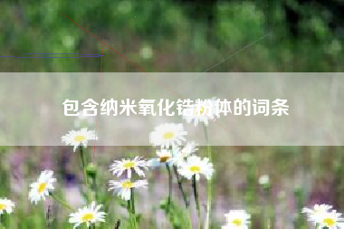 包含纳米氧化锆粉体的词条