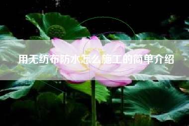 用无纺布防水怎么施工的简单介绍