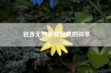 包含无纺布裁剪机的词条