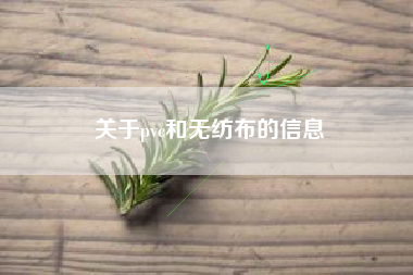 关于pvc和无纺布的信息