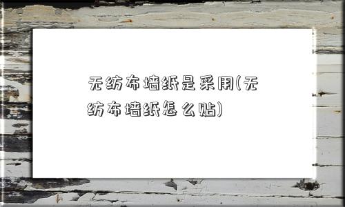 无纺布墙纸是采用(无纺布墙纸怎么贴)