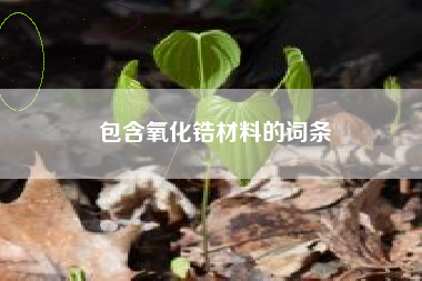 包含氧化锆材料的词条