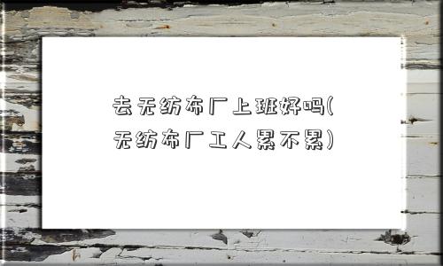 去无纺布厂上班好吗(无纺布厂工人累不累)