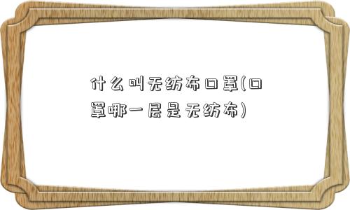 什么叫<a href='/' target='_blank' title='无纺布' ><strong>无纺布</strong></a>口罩(口罩哪一层是无纺布) 什么叫无纺布口罩(口罩哪一层是无纺布)