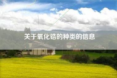 关于氧化锆的种类的信息