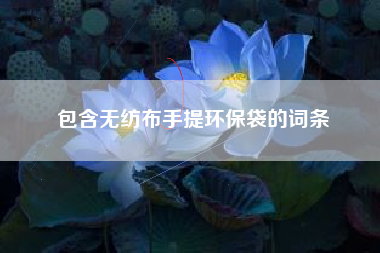 包含无纺布手提环保袋的词条