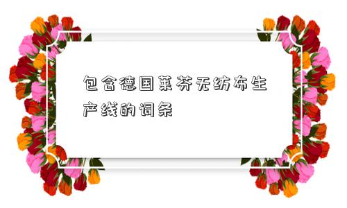 包含德国莱芬无纺布生产线的词条