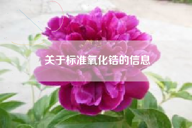 关于标准氧化锆的信息