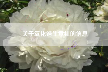 关于氧化锆生意社的信息