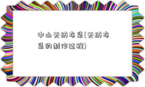 中山无纺布袋(无纺布袋的制作过程)