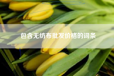 包含无纺布批发价格的词条
