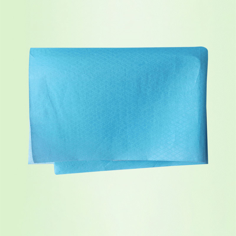 定制蓝色PE淋膜木浆吸水纸检查垫巾桌布宠物垫用淋膜复合纸