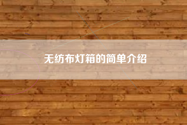 无纺布灯箱的简单介绍