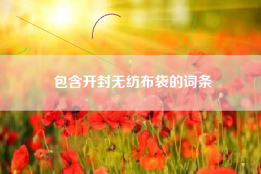 包含开封无纺布袋的词条