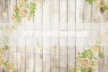 关于无纺布拉力机的信息