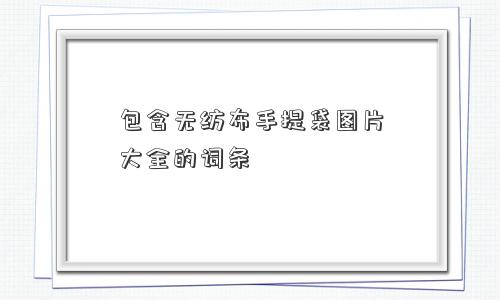 包含无纺布手提袋图片大全的词条