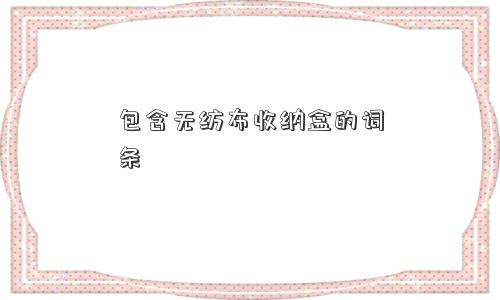 包含无纺布收纳盒的词条