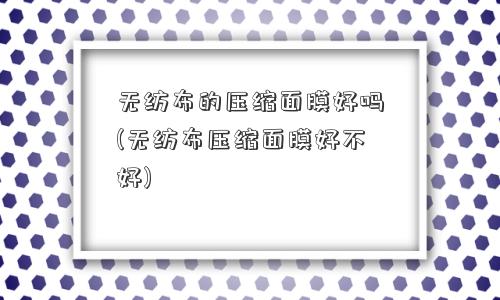 无纺布的压缩面膜好吗(无纺布压缩面膜好不好)